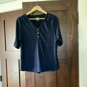 Chicos navy short sleeve top